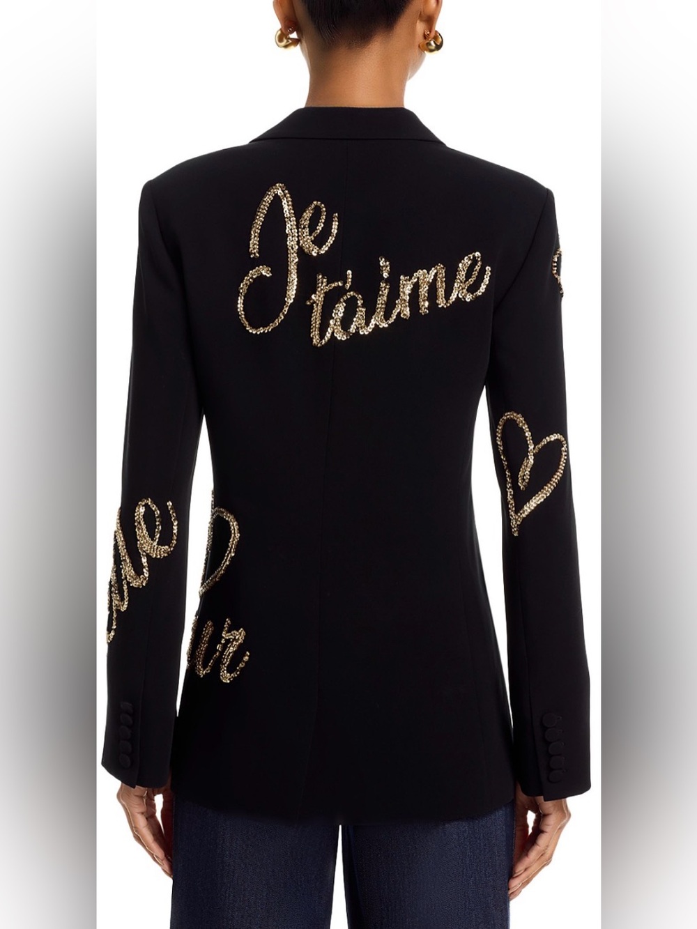 Cinq a Sept Sequinned Graphic Blazer
Color: Black/gold - Picture 2 of 10